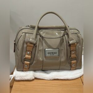 Guess Women's Taupe and Camel Satchel